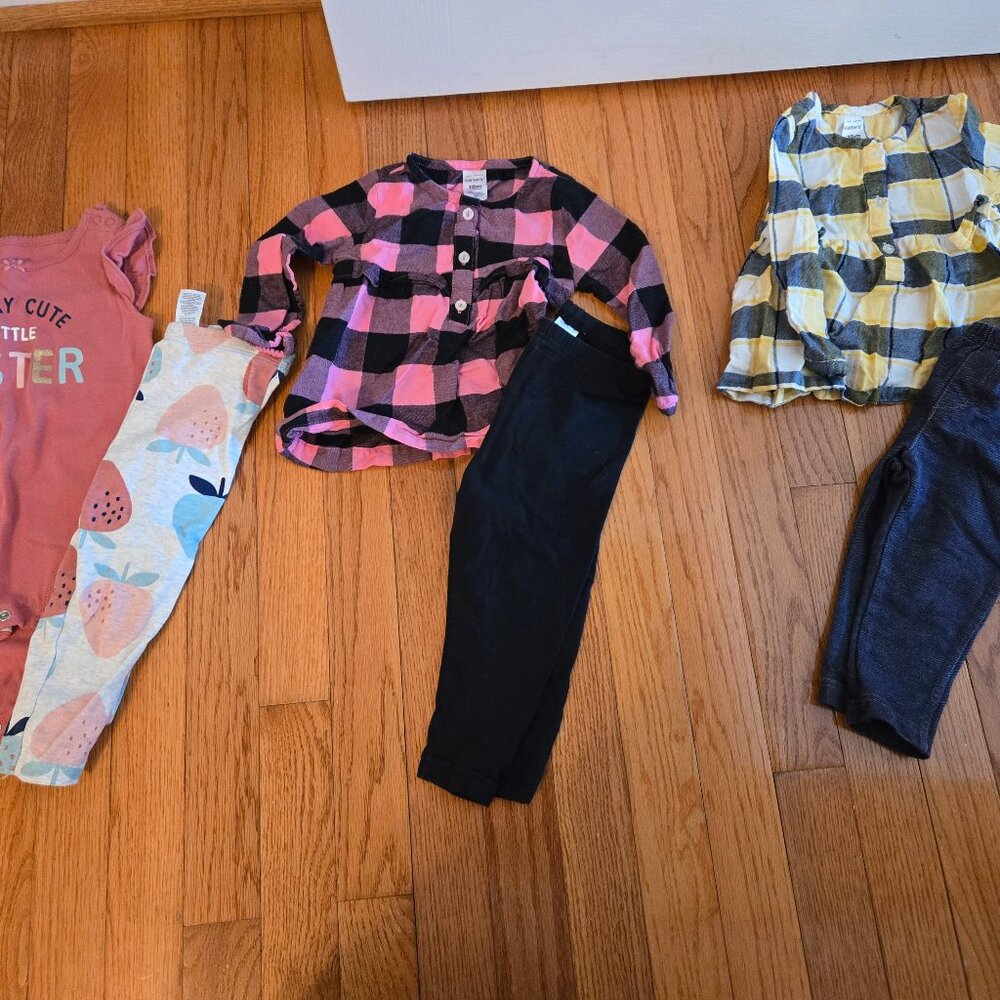 Set of three Carters girls outfits size 18 months